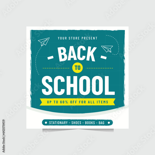 illustration of backto school perfect for social media post photo