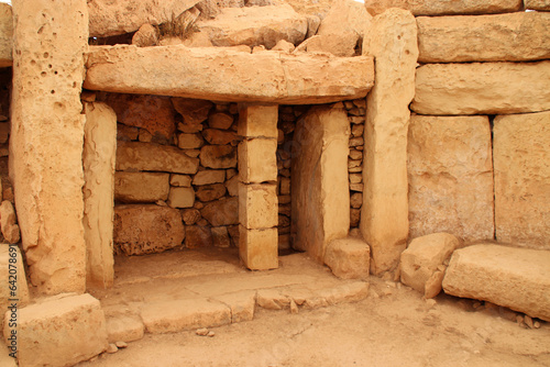 prehistoric archaeological site (mnajdra) in malta