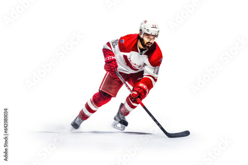 Athletic Hockey Skater in Action