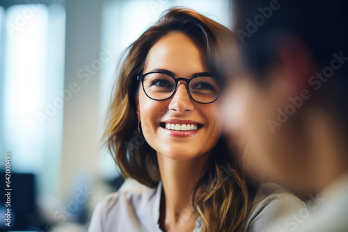 Confident Woman Leading a Project Team Close Up