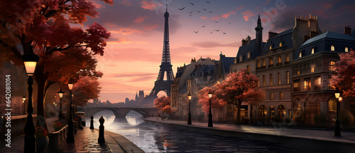 A Romantic View of a Bridge in Paris: Amazing Structure, Generative AI