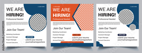 We are hiring Social media modern poster design. 3 in 1 template bundle.