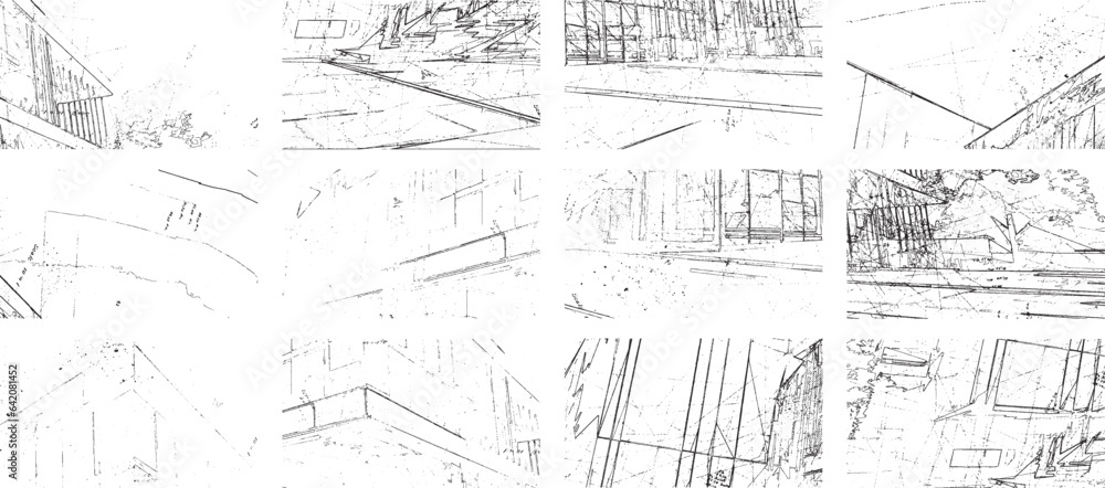 Overlay textures set stamp with grunge effect. Old damage Dirty grainy and scratches. Set of different distressed black grain texture. Distress overlay vector textures. Overlay textures set stamp with grunge effect. Old damage Dirty grainy and scratches. Set of different distressed black grain texture. Distress overlay vector textures.