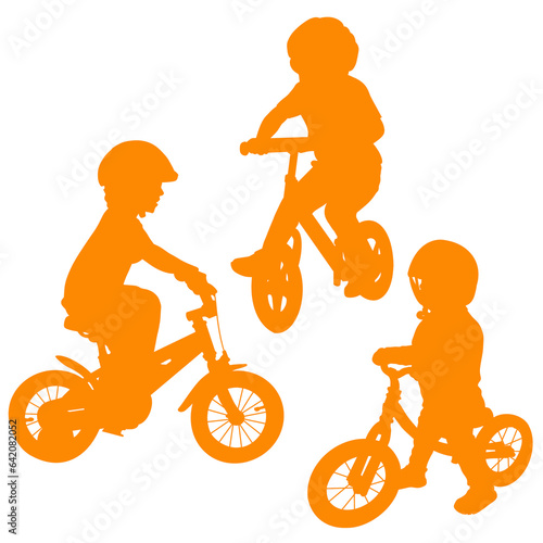 Golden silhouette of bicycle	