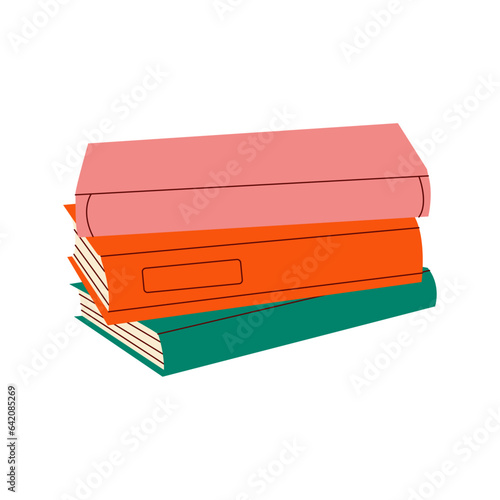 Vector flat illustration of book.Stack of books.Textbooks.