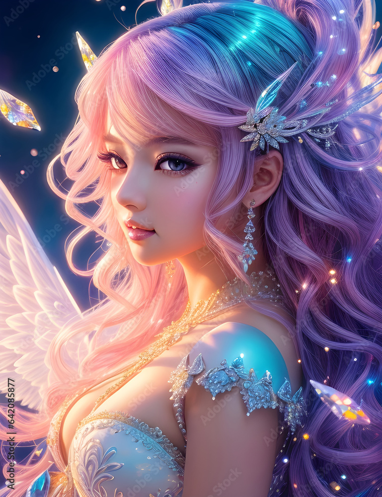 Angel in white dress with white wings, bright background. AI Generative Angel in white dress with white wings, bright background. AI Generative