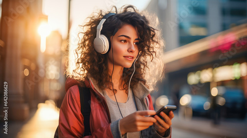 Tourist on hand touching and looking at a smartphone   enjoying free time, generative AI.