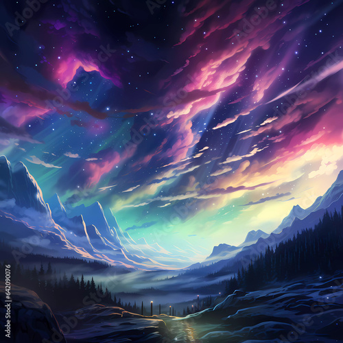 Northern lights (aurora borealis) © Carmillai