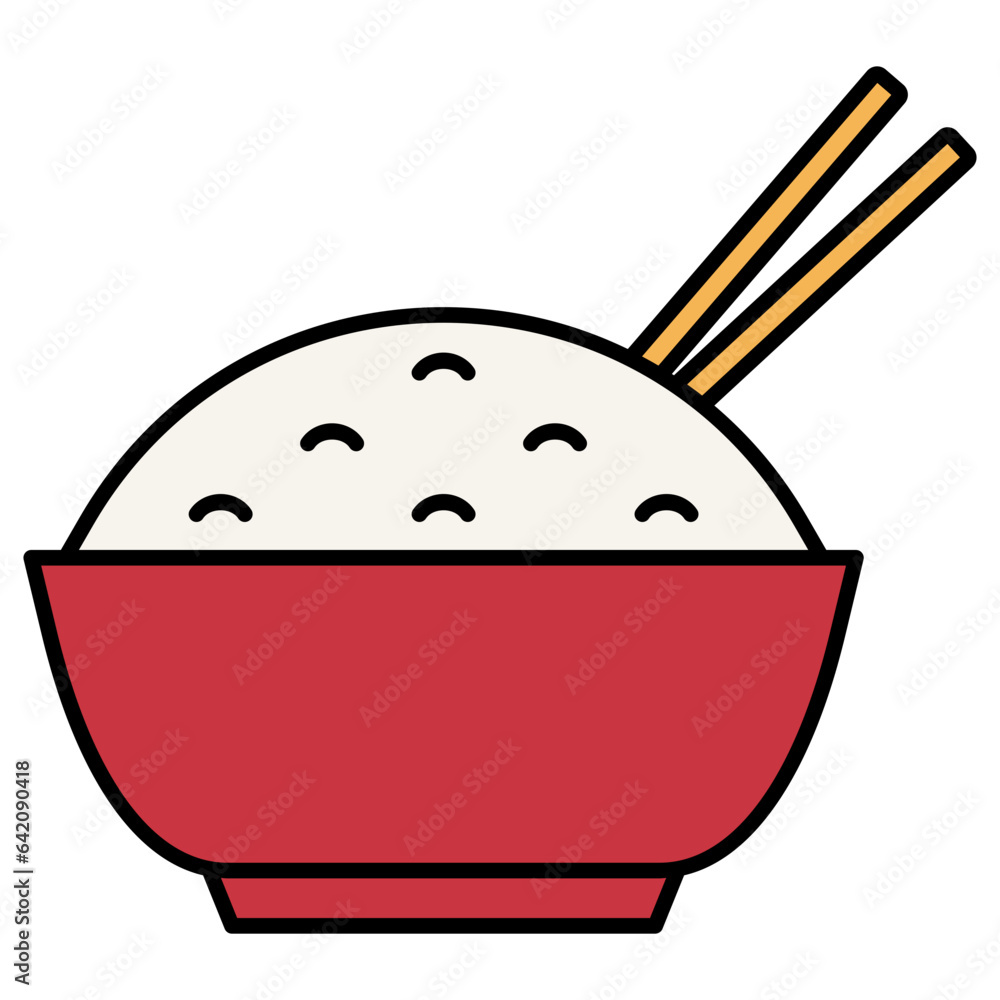 illustration of a rice bowl