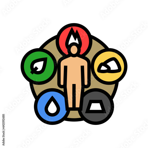 qi energy flow taoism color icon vector. qi energy flow taoism sign. isolated symbol illustration