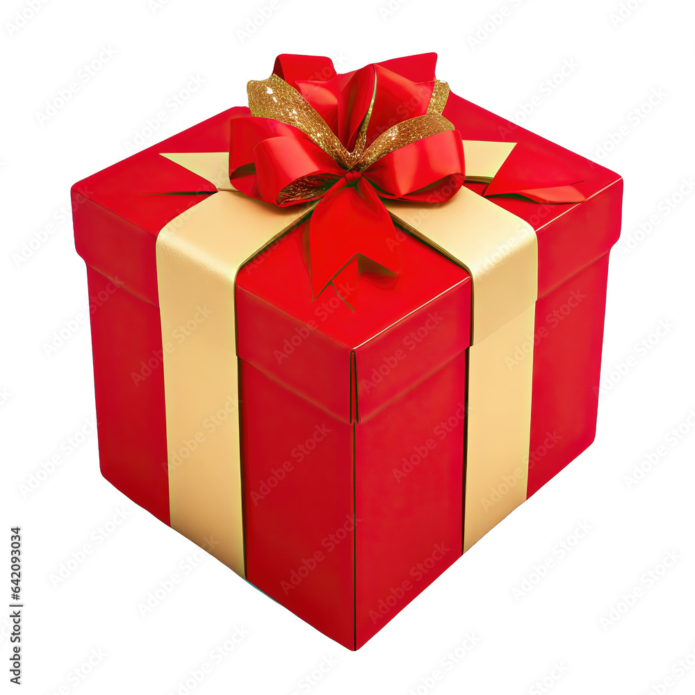 red gift box with ribbon isolated on transparent background, png red gift box with ribbon isolated on transparent background, png