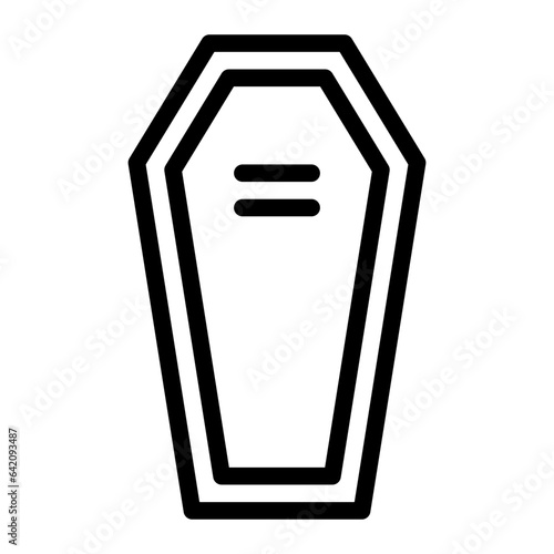 coffin line icon