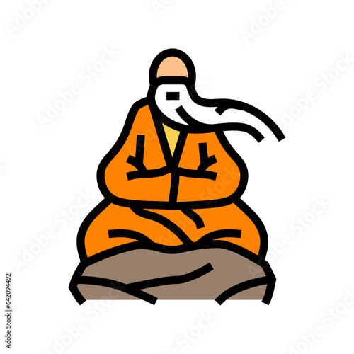 daoist sage taoism color icon vector. daoist sage taoism sign. isolated symbol illustration