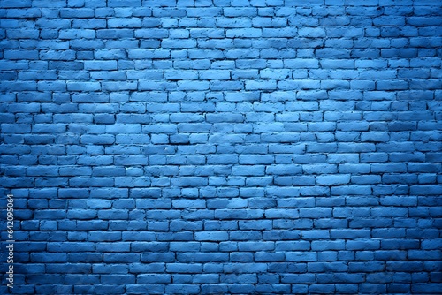 Blue brick wall stone texture background for design 