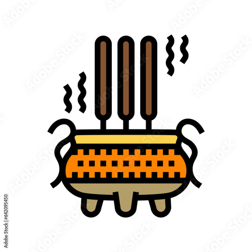 daoist incense taoism color icon vector. daoist incense taoism sign. isolated symbol illustration