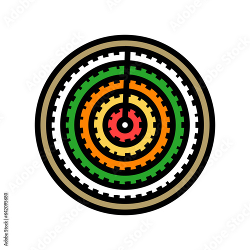 feng shui compass taoism color icon vector. feng shui compass taoism sign. isolated symbol illustration