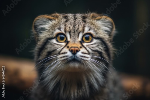 Manul or Pallas's Cat, otocolobus manul, Portrait of Adult