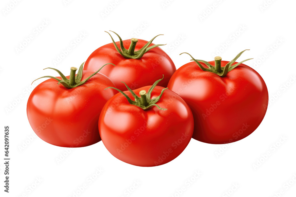 Ripe fresh organic tomatoes, isolated on transparent background Ripe fresh organic tomatoes, isolated on transparent background