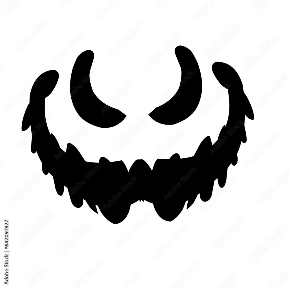 Scary and funny faces of Halloween pumpkin or ghost Scary and funny faces of Halloween pumpkin or ghost