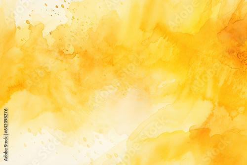 An abstract backdrop painted in soft yellow watercolor hues
