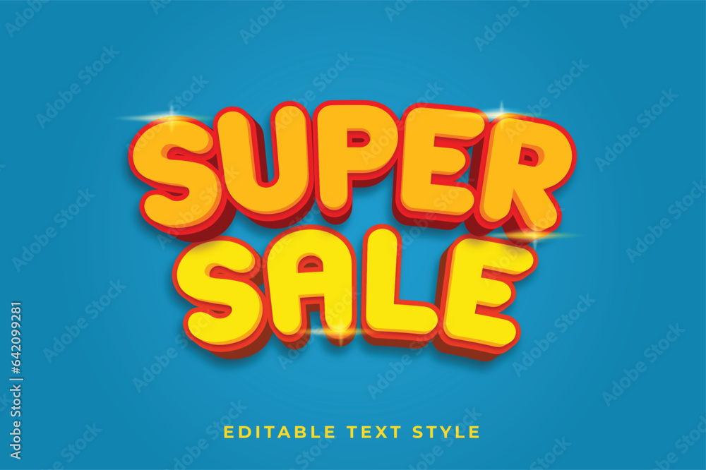 Super sale 3d effect , editable text style and lance in with dark background Super sale 3d effect , editable text style and lance in with dark background