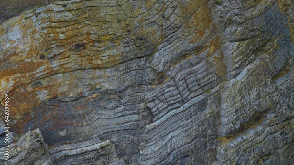 Geological landscape in the town of Puerto de Vega. Navia Council. Asturias. Cantabrian Sea. Spain. Europe Geological landscape in the town of Puerto de Vega. Navia Council. Asturias. Cantabrian Sea. Spain. Europe