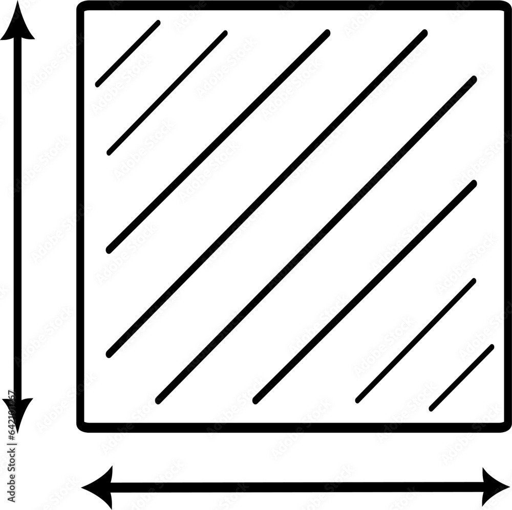 Area and dimension concept . Editable vector illustration. Area and dimension concept . Editable vector illustration.