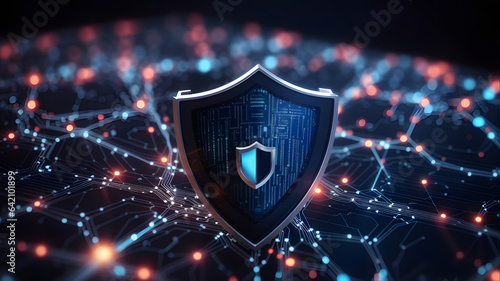 Cyber ​​security and data protection, internet network security, protect business and financial transaction data from cyber attack, user private data security encryption