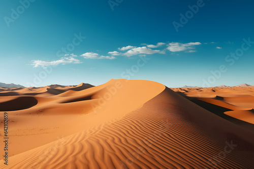  peaceful desert under the clear blue sky 