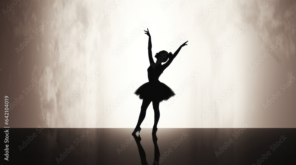 design template of ballerina and balllet dancing