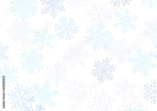 雪の結晶・スノーフレークの背景テクスチャ／冬・クリスマス