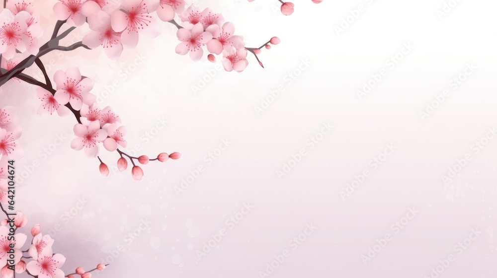 design template of cherry blossoms