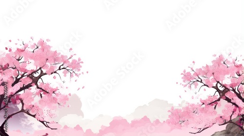 design template of cherry blossoms