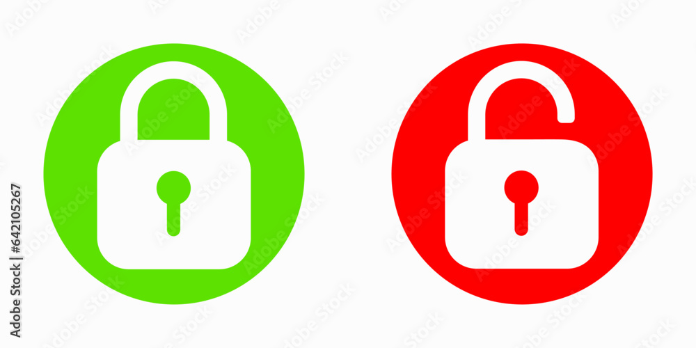 Lock and unlock padlock icons. Vector sign illustration. Lock and unlock padlock icons. Vector sign illustration.