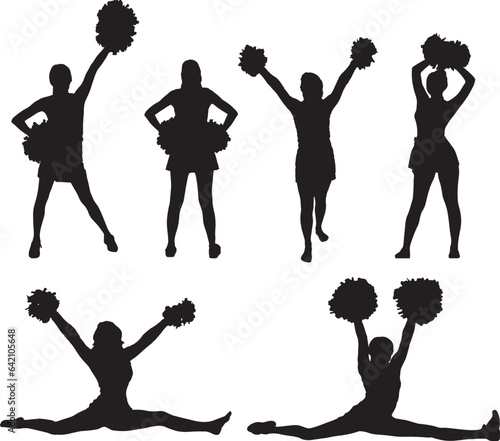 Cheerleaders Silhouette Vector Pack