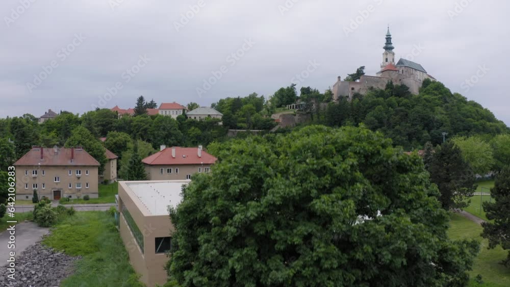 Aerial view of Nitra castle. The core of the castle is St. Emmeram's Cathedral. Slovakia Aerial view of Nitra castle. The core of the castle is St. Emmeram's Cathedral. Slovakia