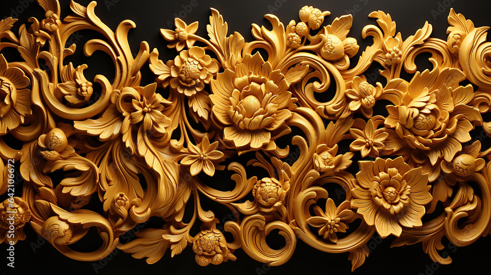 Thai pattern gold color. Thai pattern gold color.