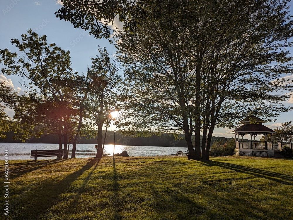 Fototapeta premium An inn by a lake
