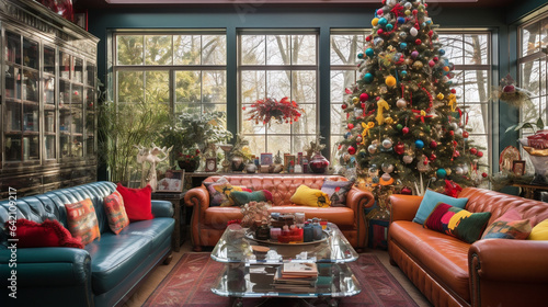 christmas interior design Generative AI