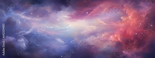 Nebula and galaxies in space. Abstract cosmos background, space background with nebula and stars