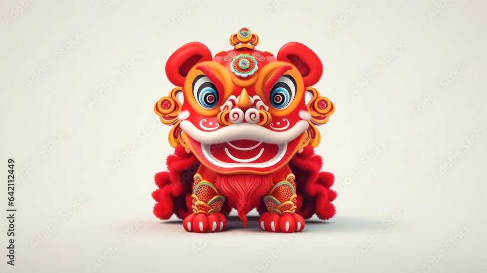 Design template for Chinese Lion Dance Mascot