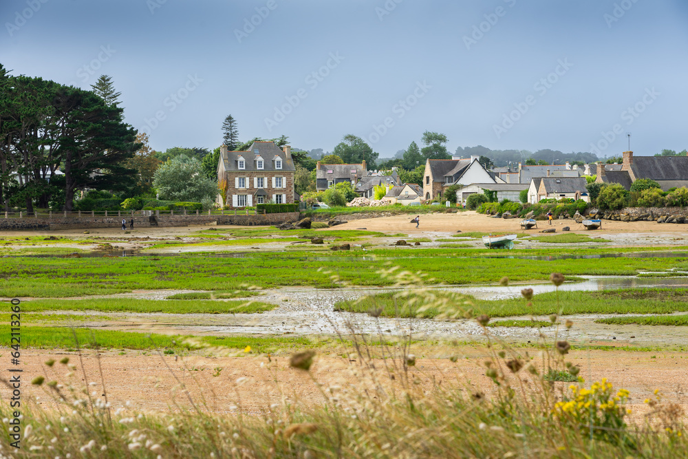 Urlaub in der Bretagne, Frankreich Spaziergang in der Bucht von