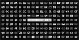 Collection LOGO GA to GZ. Abstract logos mega collection with letters. Geometrical abstract logos