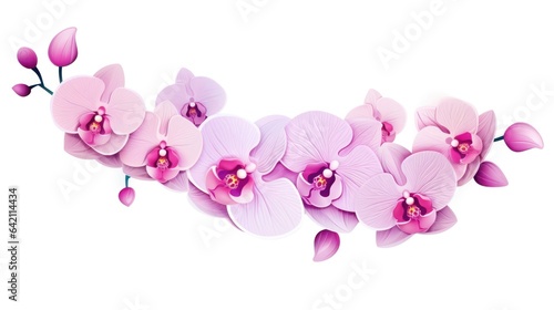 Design template for orchid flowers © Left