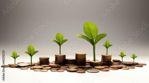 Design template for seedling growth symbolizing growing wealth