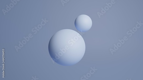 Abstract Spheres  Geometric Contemporary Art - 3D render  Creative Design  Minimalist Composition  Visual Symmetry  and Innovative Structure