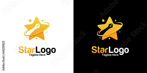 Vector star education logo, academic creative, education logo design vector template