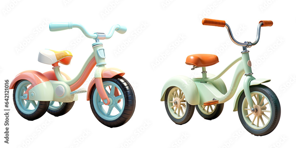 Tricycle on a transparent background