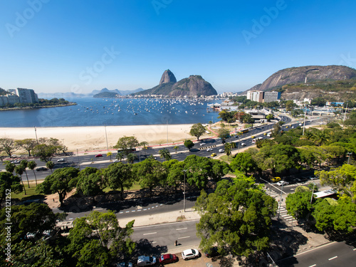 View to Sugarloaf Mountain in Rio de Janeiro Brazil