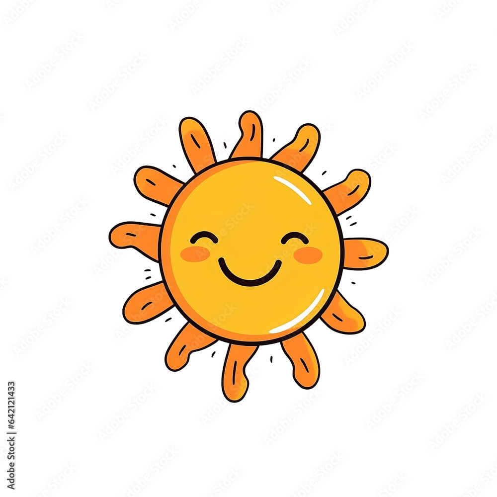 little cut sun, hand drawing, watercolor little cut sun, hand drawing, watercolor